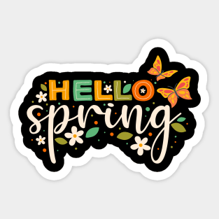 hello spring Sticker